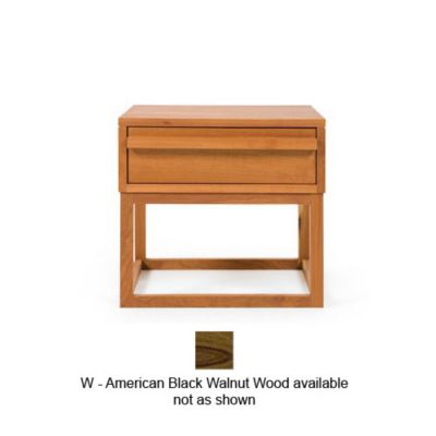 012 Atlantico Bedside Table W Black Walnut Wood OPEN BOX by De La Espada DLEY345497OB