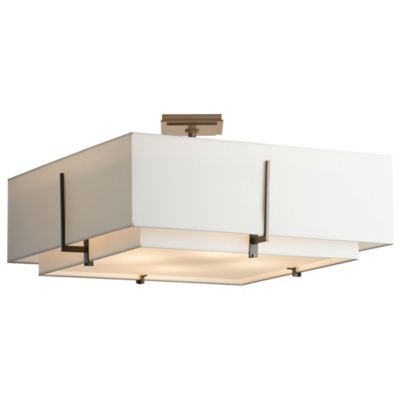 Exos Square Double Shade Semi Flush Mount Ceiling Light By Hubbardton Forge Hbf1871812