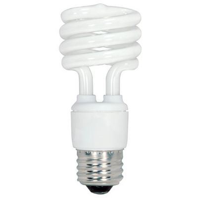13W 120V T2 E26 Mini Spiral CFL Bulb by Bulbrite R166050