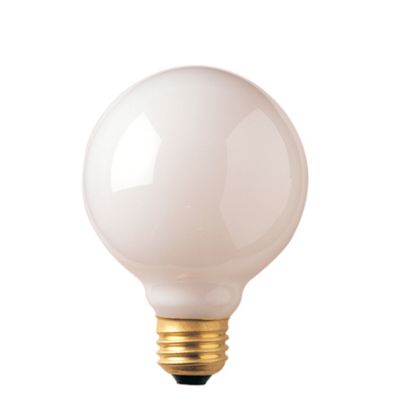 25W 120V G25 E26 White Bulb by Bulbrite R292782